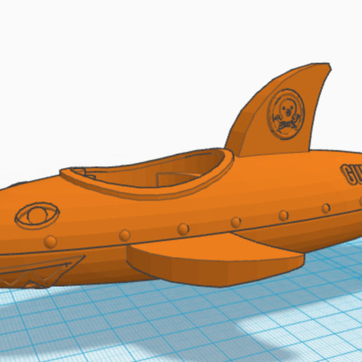 octonauts distância-b brinquedo jogo tvy haste vapor tubarão ciência octonaut makeitfloat escola de ensino fundamental banheira 3D print model - Mito3D