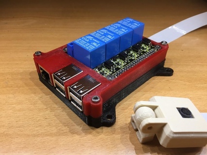 octoprint box relay raspberry pi 3 housing board mount 3d printer accessories 3d print model - Mito3D