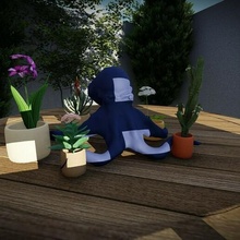 octopus-shaped pot flowerpot octopus decoration garden plants 3d print model - Mito3D