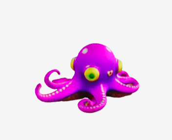 polvo tentáculos animais mar oceano brinquedos arte brinquedo poli 3d print model - Mito3D