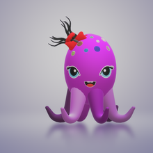 octopus beautiful animal 3d model fun models 3ds cartoon odel creations art sea creaturs creatures animals 3d print model - Mito3D