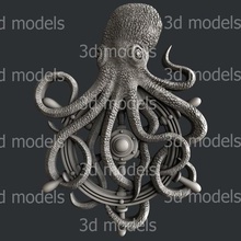 octopus Kunst vcarve Sie Streben artcam magic Knochen Drucker 3dmodels 3d print model - Mito3D