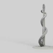 octopus arm toothbrush holder home bathroom squid toothbursh 3d print model - Mito3D