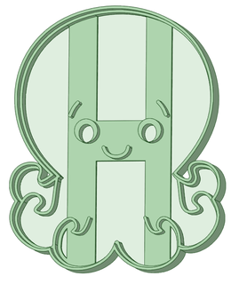 octopus baby cookie cutter 3d print model - Mito3D