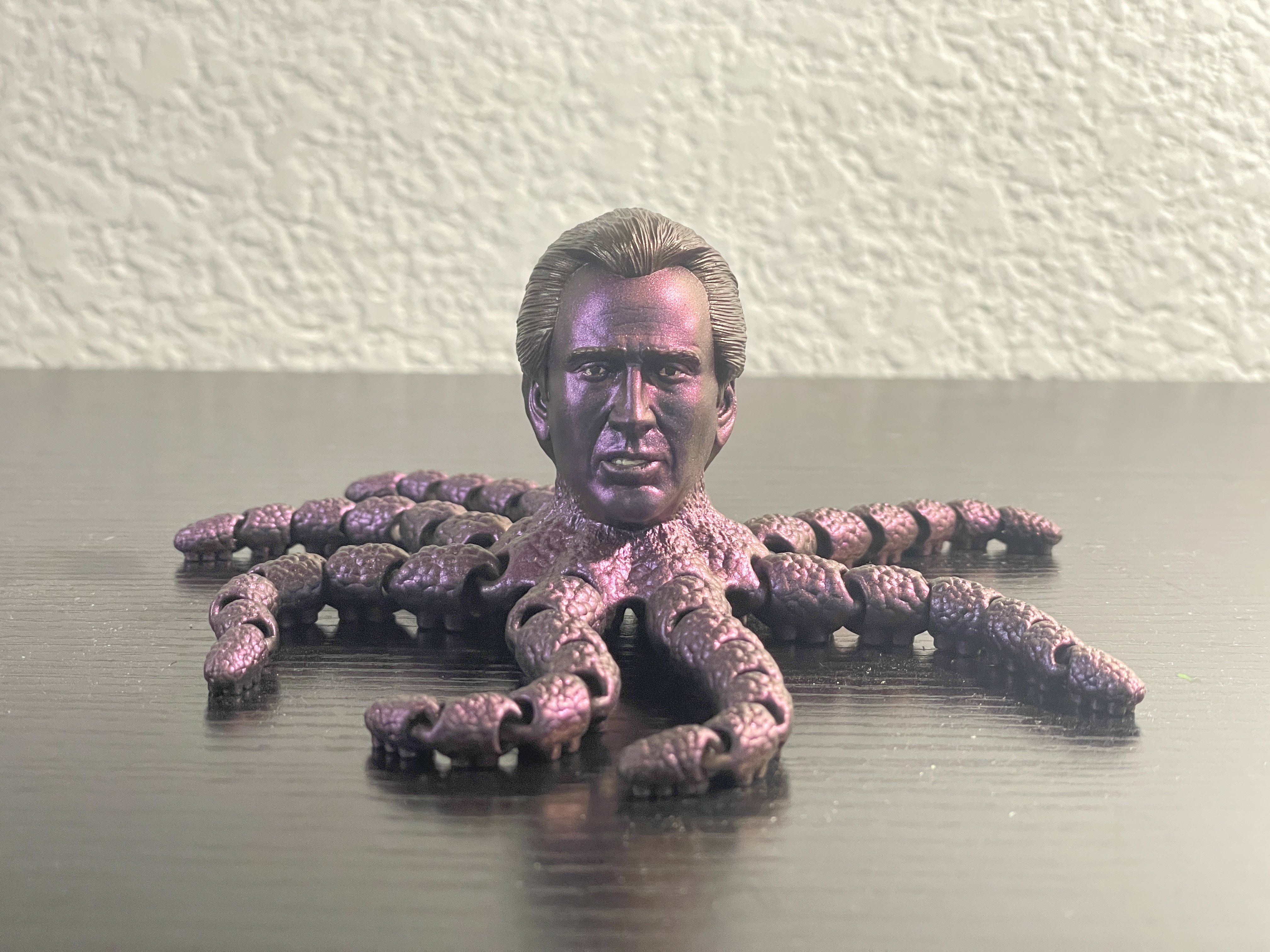 octopus cage Art nick bust nicolas national treasure actor statue gold bronze mandy memes picolas pickle con air articulated 3D print model - Mito3D