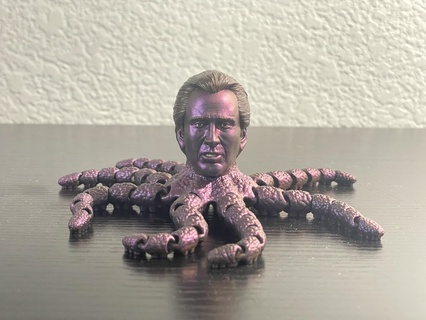 octopus cage Art nick cage bust nicolas cage national treasure actor statue gold bronze mandy cage memes picolas cage pickle nick con air octopus articulated  3d print model - Mito3D