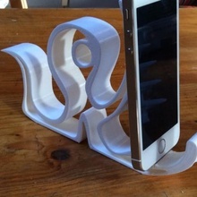 polvo oco iphone stand gadget telefone móvel 3d print model - Mito3D