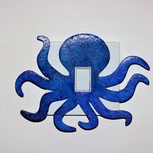 octopus light switch cover home unique decoration ideas decor bedroom nursery kids ire uk lightswitch simple fish water art animal sea 3d print model - Mito3D