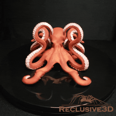 octopus phone stand desktop 3d print model - Mito3D