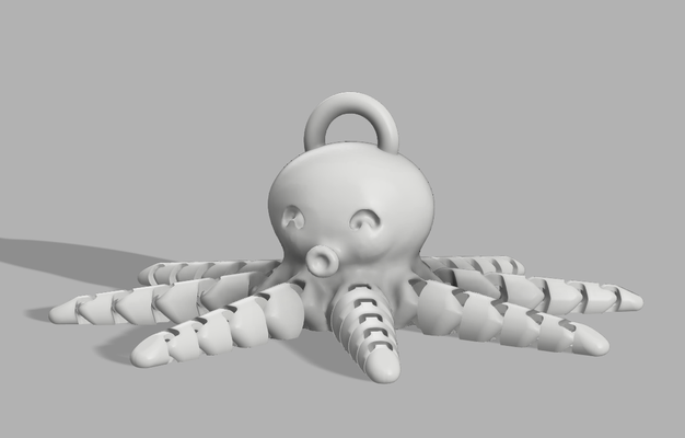 octopus pour porte cl 3d print model - Mito3D