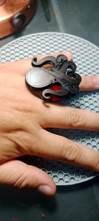 octopus ring jewelry ring stl ring fast print  3d print model - Mito3D