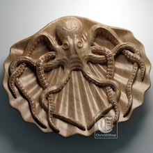 octopus shell tray - stl model cnc 3d print model - Mito3D