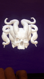 poulpe crâne calavera pendentif mur cthulhu 3d print model - Mito3D