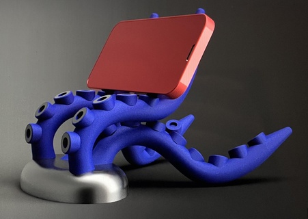 polvo ficar pé Iphone Smartphone suporte arte Ideias animal gadget topo stl 3d print model - Mito3D