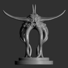 pulpo mantarraya octpus gratis mesa monstruo moprhed jefe crepitante tentáculos 3d print model - Mito3D