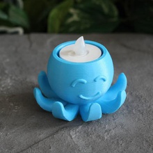 octopus tea light home 3d print model - Mito3D