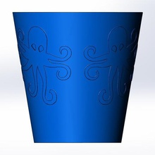 ahtapot vazo ev kaplar kap 3d print model - Mito3D