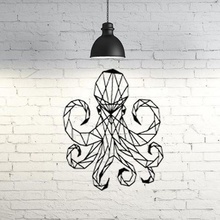 octopus Wand Skulptur 2d Kunst die Wandmontage Wand-Kunst low-poly Dekoration Tier 3d print model - Mito3D