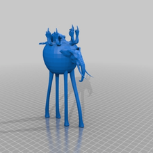 octopuss riding apple-elephant art sculptures 3d print model - Mito3D