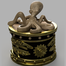 octopussy box gioielli steampunk il polpo 3d print model - Mito3D