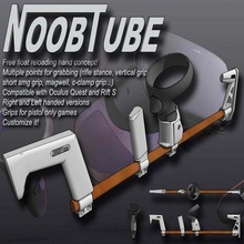 oculus quest & rift noobtube rifle submachine gun grip controller club vr handgun s protube robo recall super hot video_games 3d print model - Mito3D