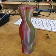 odd base twisted vase home decor spiral 3d print model - Mito3D