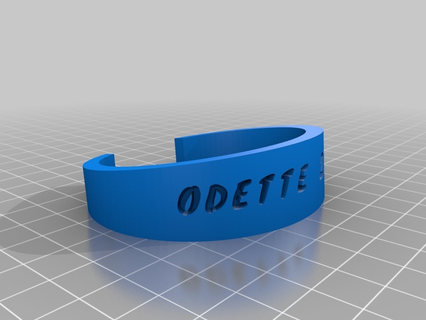 Odette grad bilezik özelleştirilmiş bilezikler takı 3d print model - Mito3D