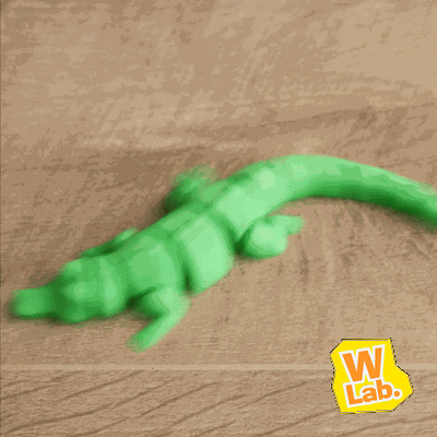 Odile articulado crocodilo animal brinquedo jacaré flexível flexi réptil lagarto água montagem fofa impressão colocar 3D print model - Mito3D