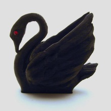 odile, cigno montaggio crystal eye vari bird figurina non supporta 3d print model - Mito3D