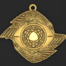 odin's eye pendant jewelry pendants barbarian medieval keychain viking odind 3d print model - Mito3D