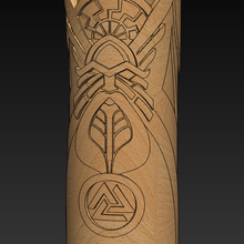 odin's totem art norse odin viking statue mythology pencilholder 3d print model - Mito3D