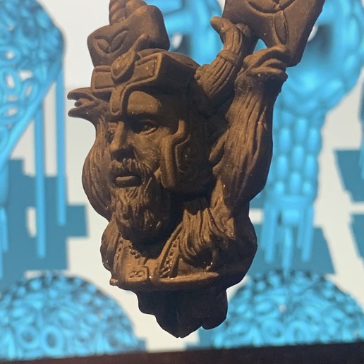 odin bijoux viking pendentif serpent 3D print model - Mito3D