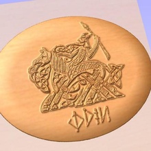 odin wotan odino norse god art cnc carving 3d print model - Mito3D