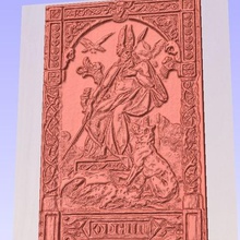 odin wotan odino norse god art bas relief cnc milling carving printing 3d print model - Mito3D