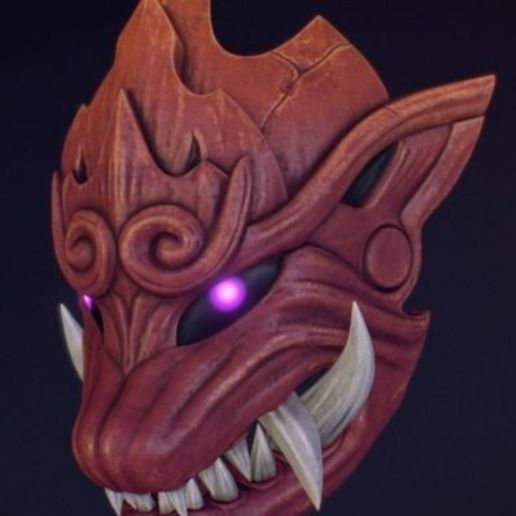 odogaron mask game world monsterhunter creature animal oni prop costume cosplay monster hunter 3D print model - Mito3D