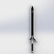 ods elucidator kılıcını oyun sao kılıç anime 3d print model - Mito3D