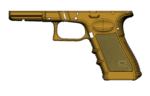 oem g17 fmda raylar glock 17 19 26 43 22 34 18 g19 g26 g43 g22 g34 9mm ateşli silah 2nd değişiklik 3d print model - Mito3D