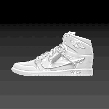 off white Nike air Jordan 1 mode doigt baskets fantoche porte clés 3d print model - Mito3D