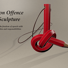 infraction sculpture char liberté charlie violence crayon sculptures 3d print model - Mito3D