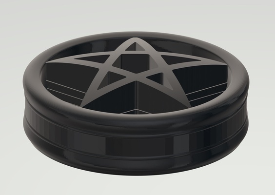 offering bowl & pendant home pentagram pentacle goth witch pagan unique cute ritual alter 3d print model - Mito3D