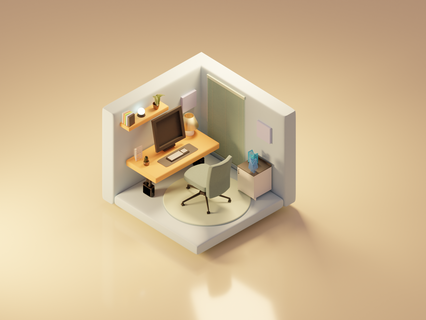 office architecture modeling desk computer pc 3d print model - Mito3D