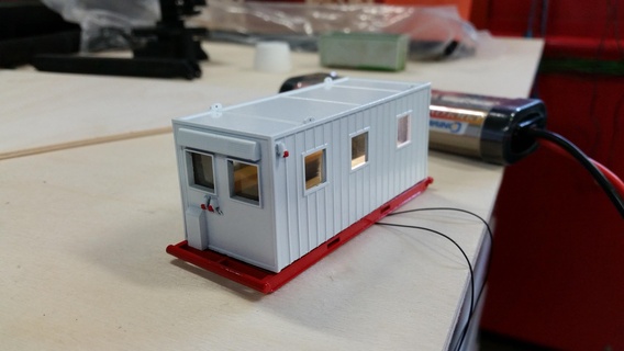 ufficio contenitore nave modello diorama fabbricazione gru barca rc largo dock 3d print model - Mito3D