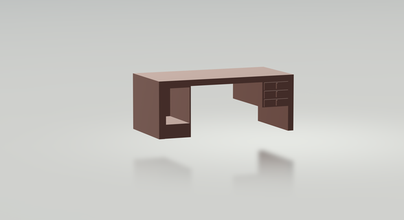 office desk home furniture 3d print model - Mito3D