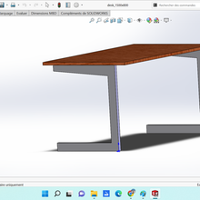 Büro Schreibtisch rechteckig 3d print model - Mito3D