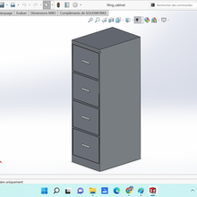 office furniture - filing cabinet 3d print model - Mito3D