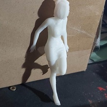 ufficio ragazza pendente parete posa donna femmina corpo figurina 3d print model - Mito3D