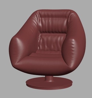 escritório couro cadeira escritório couro cadeira couro cadeira cadeira diorama miniatura decoração Expo 3d print model - Mito3D