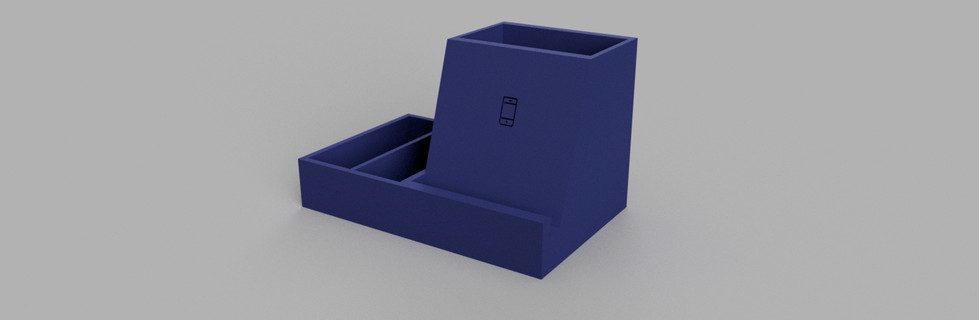 office organizer minimalist card holder pencil cell phone innovative 3d print model - Mito3D