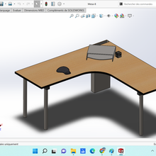 Büro Tabelle 3d print model - Mito3D