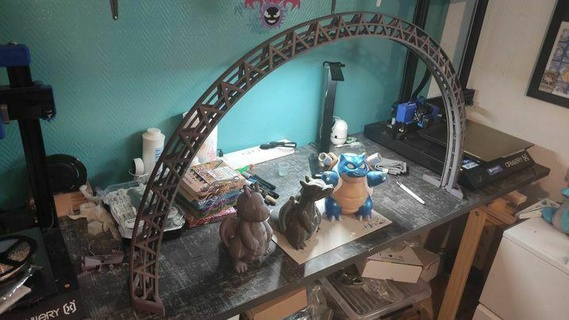 ufficio officina guidato arco 1m lampade dipingere modello fabbricazione figurina creatore 3d print model - Mito3D